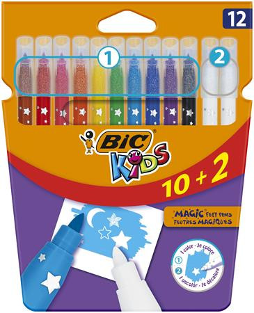 Filctoll készlet, BIC KIDS Magic, 10+2 különböző szín (BC9202953)