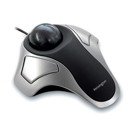 Egér, trackball, vezetékes, optikai, USB, KENSINGTON Orbit, ezüst (BME64327)