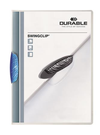 Gyorsfűző, klipes, A4, DURABLE Swingclip® 30, kék (DB226006)