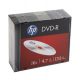 DVD-R lemez, 4,7 GB, 16x, 10 db, vékony tok, HP (DVDH-16V10)