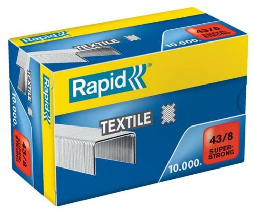 Tűzőkapocs, 43/8, horganyzott, textil, RAPID Superstrong (E24872300)