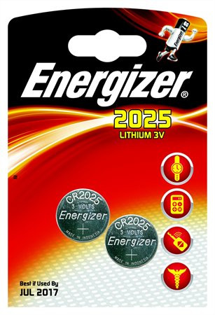 Gombelem, CR2025, 2 db, ENERGIZER (EECR2025D)