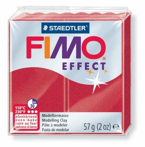 Gyurma, 57 g, égethető, FIMO Effect, metál rubin (FM802028)