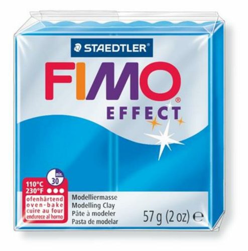 Gyurma, 57 g, égethető, FIMO Effect, áttetsző kék (FM8020374)