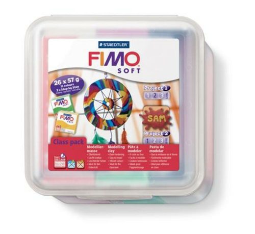 Gyurma készlet, 26x57 g, égethető, FIMO Soft Class (FM802350LX)