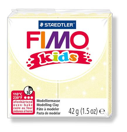 Gyurma, 42 g, égethető, FIMO Kids, gyöngyház sárga (FM8030106)