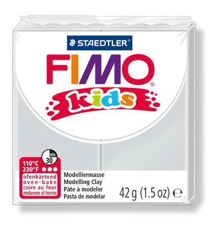 Gyurma, 42 g, égethető, FIMO Kids, világosszürke (FM803080)