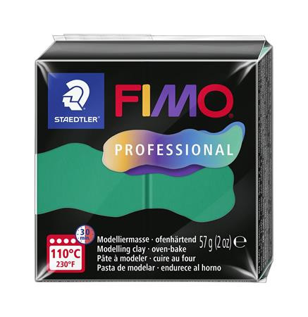 Gyurma, 57 g, égethető, FIMO Professional, zöld (FM8040500)