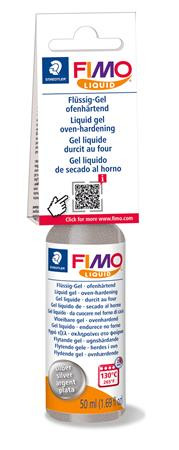 Folyékony gyurma, 50ml, égethető, FIMO Effect, ezüst (FM805081)