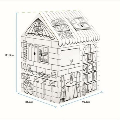 Színezhető karton játszóház, FELLOWES BANKERS BOX® Playhouse, finomságok/ételek, vegyes minta (IFW12325)