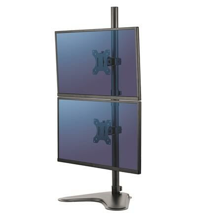 Monitortartó kar, FELLOWES, Professional Series™ Dual Stacking, fekete (IFW80440)