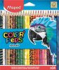 Színes ceruza készlet, háromszögletű, MAPED Color'Peps Animal, 24 különböző szín (IMA832224)