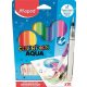 Akvarell filctoll készlet, 3,6 mm, ecsettel, MAPED Color'Peps Aqua, 10 különböző szín (IMA844300)