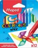 Zsírkréta, MAPED Color'Peps Wax, 12 különböző szín (IMA861011)