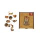 Puzzle, fa, A4, 90 darabos, PANTA PLAST Cat's Family (INP422000403)