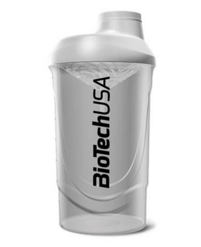 Keverőpalack, 600ml, BIOTECH USA Wave Shaker, átlátszó (KHEBIOUSA65)