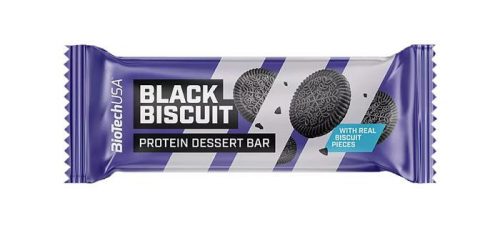 Fehérjeszelet, gluténmentes, 50g, BIOTECH USA Protein Dessert Bar, Black Biscuit (KHEBIOUSA67)