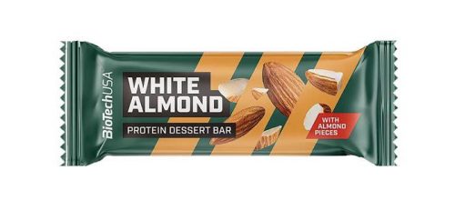 Fehérjeszelet, gluténmentes, 50g, BIOTECH USA Protein Dessert Bar, White Almond (KHEBIOUSA71)