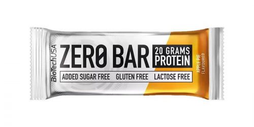 Fehérjeszelet, gluténmentes, 50g, BIOTECH USA Zero Bar, almás pite (KHEBIOUSA72)