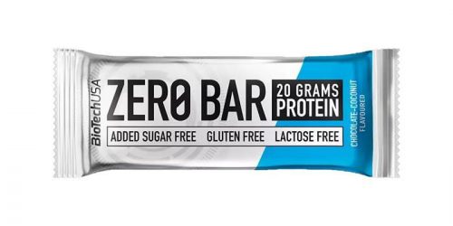 Fehérjeszelet, gluténmentes, 50g, BIOTECH USA Zero Bar, csokoládé-kókusz (KHEBIOUSA75)