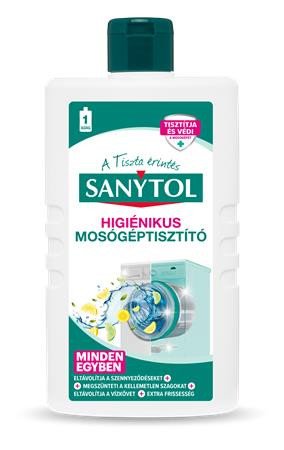 Fertőtlenítő mosógép tisztítószer, 250 ml, SANYTOL Minden egyben (KHH811)