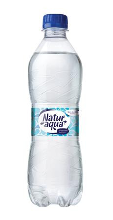 Ásványvíz, szénsavas, NATUR AQUA, 0,5 l (KHI045V)