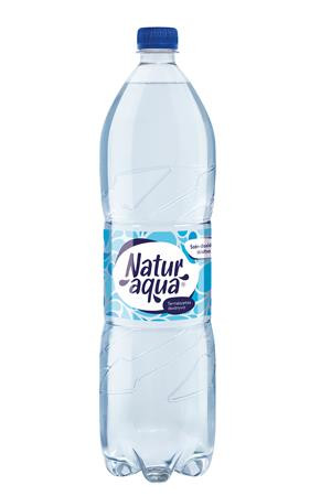 Ásványvíz, szénsavas, NATUR AQUA, 1,5 l (KHI046V)