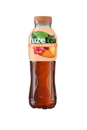 Üdítőital, szénsavmentes, 0,5 l, FUZETEA, barack-hibiszkusz (KHI322V)