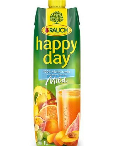 Gyümölcslé, 100 százalék , 1l, RAUCH Happy day, multivitamin mild (KHI336)