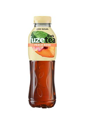 Üdítőital, szénsavmentes, 0,5 l, FUZETEA ZERO, barack-rózsa (KHI374V)