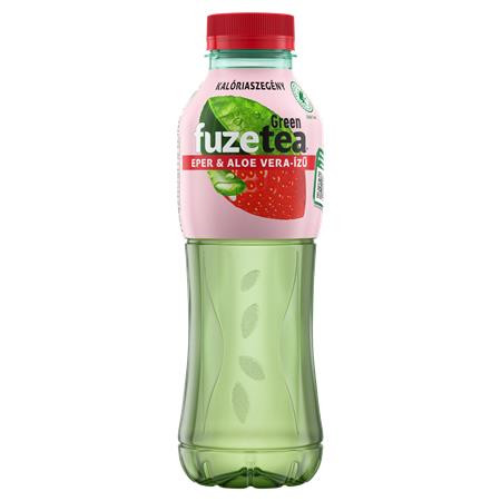 Üdítőital, szénsavmentes, 0,5 l, FUZETEA, zöld tea eper-aloevera (KHI398V)