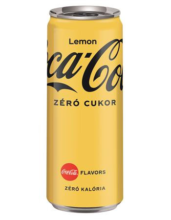 Üdítőital, szénsavas, 0,33 l, dobozos, COCA COLA Coca Cola Zero Lemon (KHI408V)