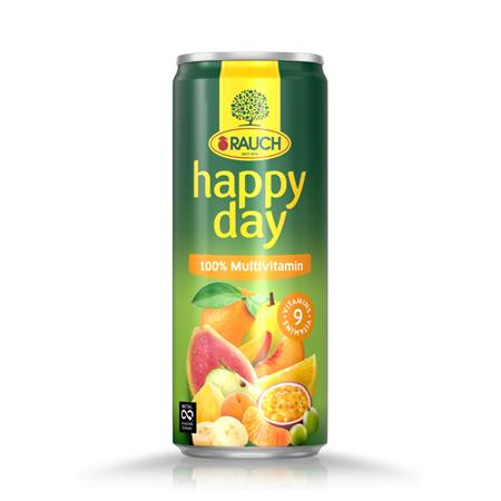 Gyümölcslé, 100 százalék , 0,33 l, dobozos, RAUCH Happy day, Multivitamin (KHI452V)