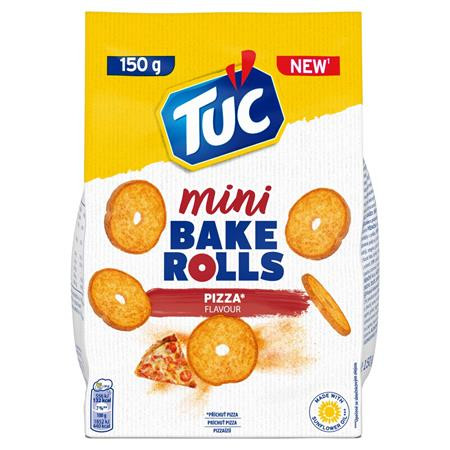 Pirított kenyérkarika, 150 g, TUC Mini Bake Rolls, pizza (KHK1001)