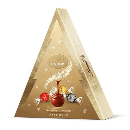 Desszert, 125 g, karácsonyfa, LINDT Lindor, vegyes (KHK1017)