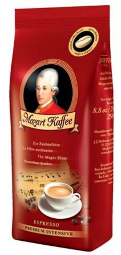 Kávé, pörkölt, szemes, 250 g, MOZART Premium Intensive (KHK624)