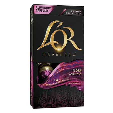 Kávékapszula, 10 db, JACOBS DOUWE EGBERTS L'OR India (KHK976)