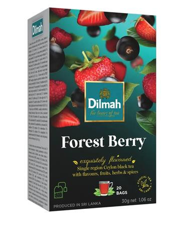 Fekete tea, 20x1,5g, DILMAH, erdei gyümölcs (KHK990)