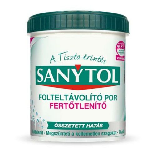 Folteltávolító- és fertőtlenítő por, 450 g, SANYTOL (KHT749)