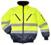 Munkavédelmi kabát, jól láthatósági, 3 az 1-ben, M méret  Hi-Vis, sárga-tengerészkék (MED181)