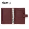 Kalendárium, gyűrűs, betétlapokkal, personal méret, FILOFAX Norfolk, bordó (NFX022671)