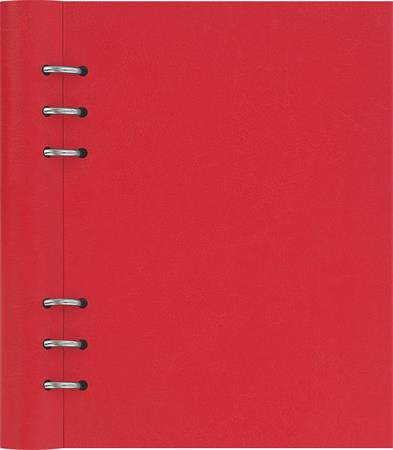 Tervező, naptár és füzet betéttel, A5, FILOFAX Clipbook Classic, piros (NFX023615)