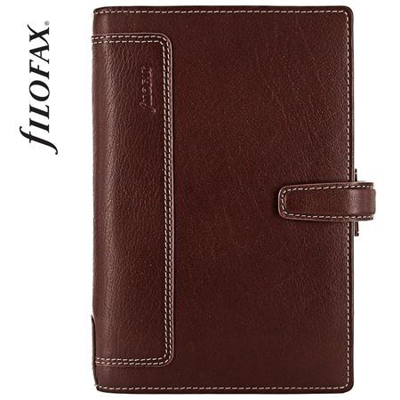 Kalendárium, gyűrűs, betétlapokkal, personal méret, FILOFAX, Holborn, barna (NFX025120)