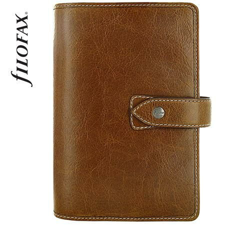 Kalendárium, gyűrűs, betétlapokkal, personal méret, FILOFAX, Malden, okker (NFX025808)