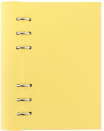 Tervező, naptár és füzet betéttel, A5, FILOFAX Clipbook Classic Pastel, pasztellsárga (NFX145000)