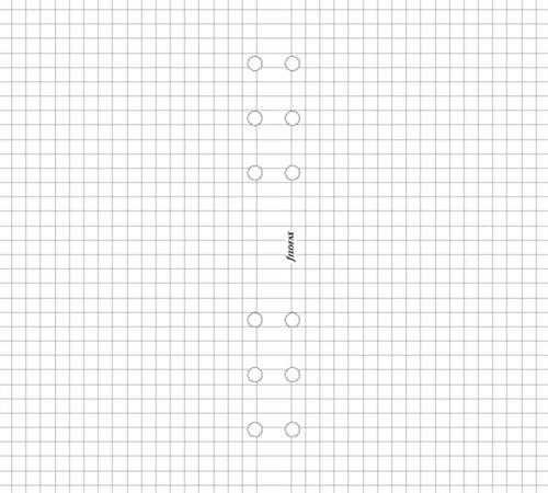 Kalendárium betét, jegyzetlap, A4, kockás, FILOFAX, fehér (NFX292905)