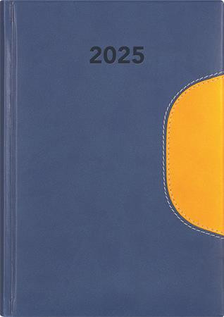 Naptár, tervező, A5, napi, DAYLINER Memphis, kék-sárga (NMA5KS25)
