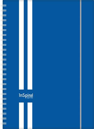 Naptár, tervező, A5, heti, DAYLINER, InSpiral GT, fehér-kék (NSA5HGTFK25)