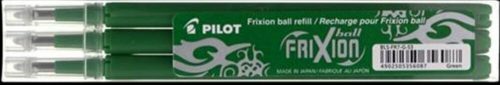 Rollertoll betét, 0,35 mm, törölhető, PILOT Frixion Ball/Clicker, zöld (PFRBZ2)