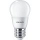 LED izzó, E27, kis gömb, P48, 7W, 806lm, 4000K, PHILIPS CorePro (PLED34)